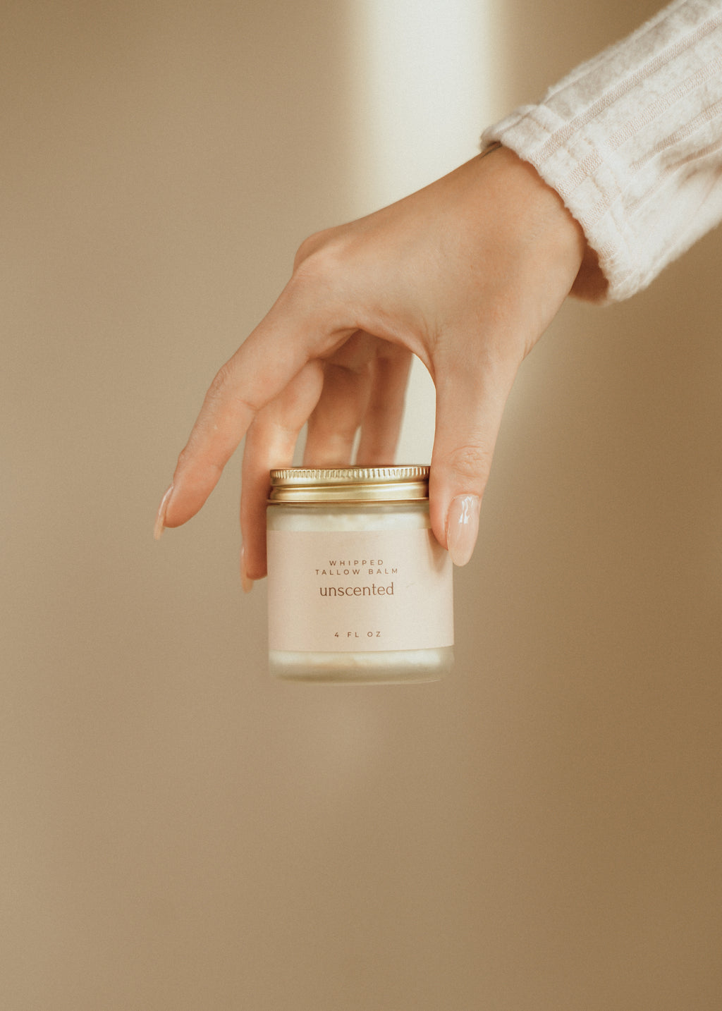 Unscented Whipped Tallow Balm (Calendula & Chamomile Herb-Infused)