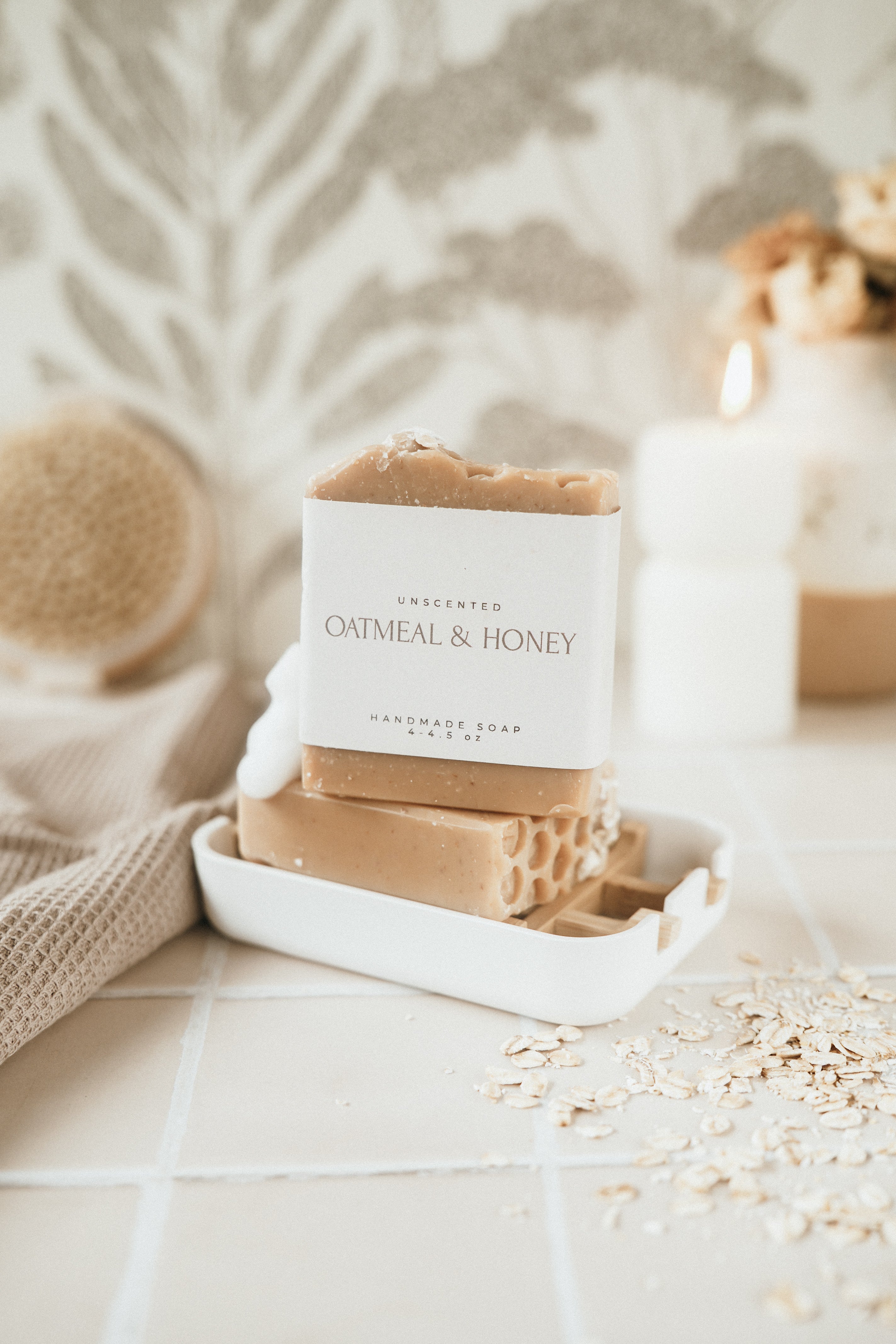 Unscented Oats & Honey Soap Bar