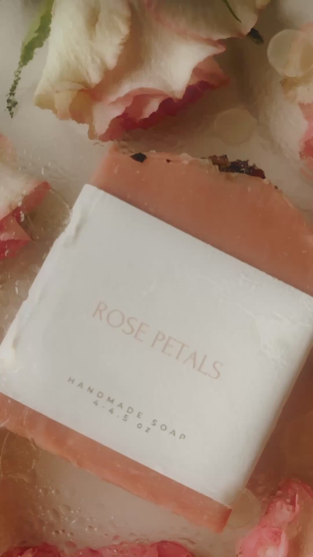 video of rose petals soap surrounded by flowers